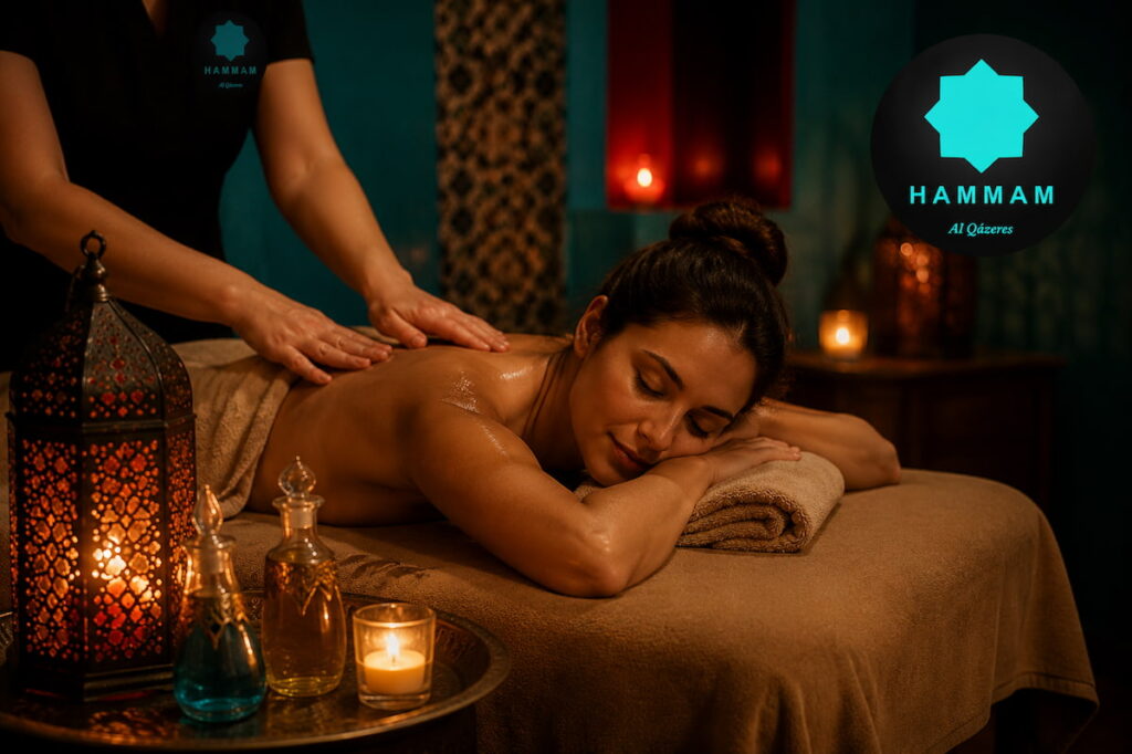Masajes relajantes en Cáceres con aceites aromáticos en el hammam del casco histórico.